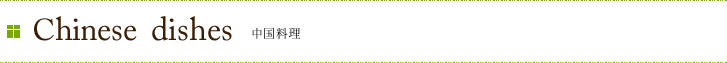 Chinese dishes 中国料理