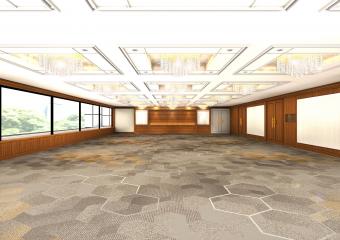 完成予想図(パース) 70名様以上からご利用いただける広々としたご宴会場