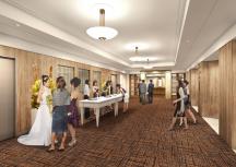 エレベーターホールがお二人のウェルカムスペースに