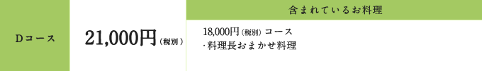 Dコース 17,000円